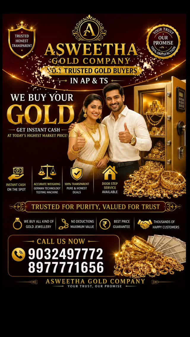 Asweetha Gold Company — we buy your gold, instant cash at today's market price