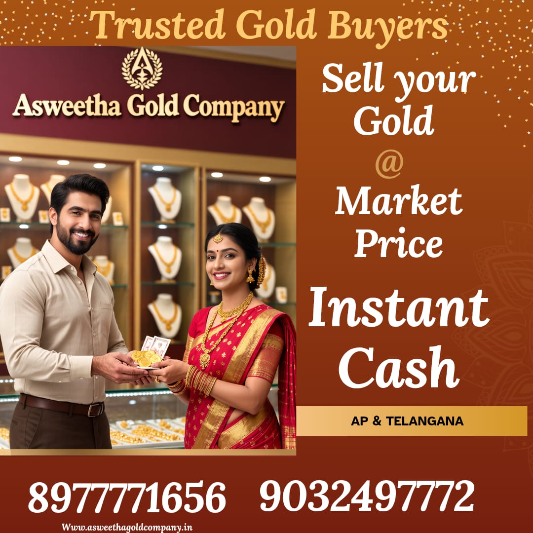Sell your gold at market price for instant cash in AP and Telangana
